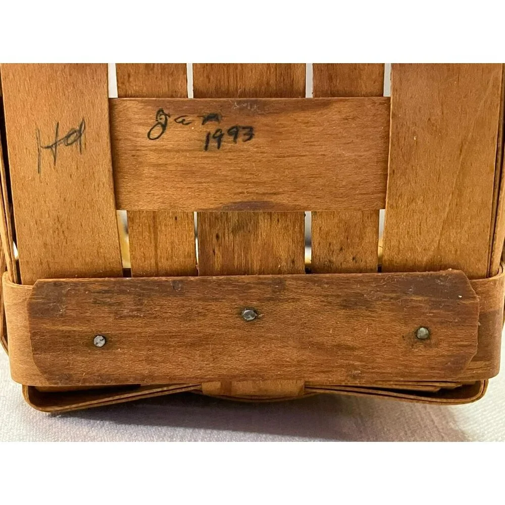 Vintage 1993 Longaberger Basket Used Plastic Protector